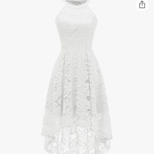 Dressystar Women's Halter Floral Lace Cocktail Party Dress small